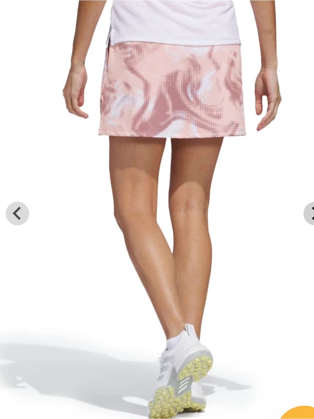 New Adidas Women's Peach Printed Athletic Skort - S